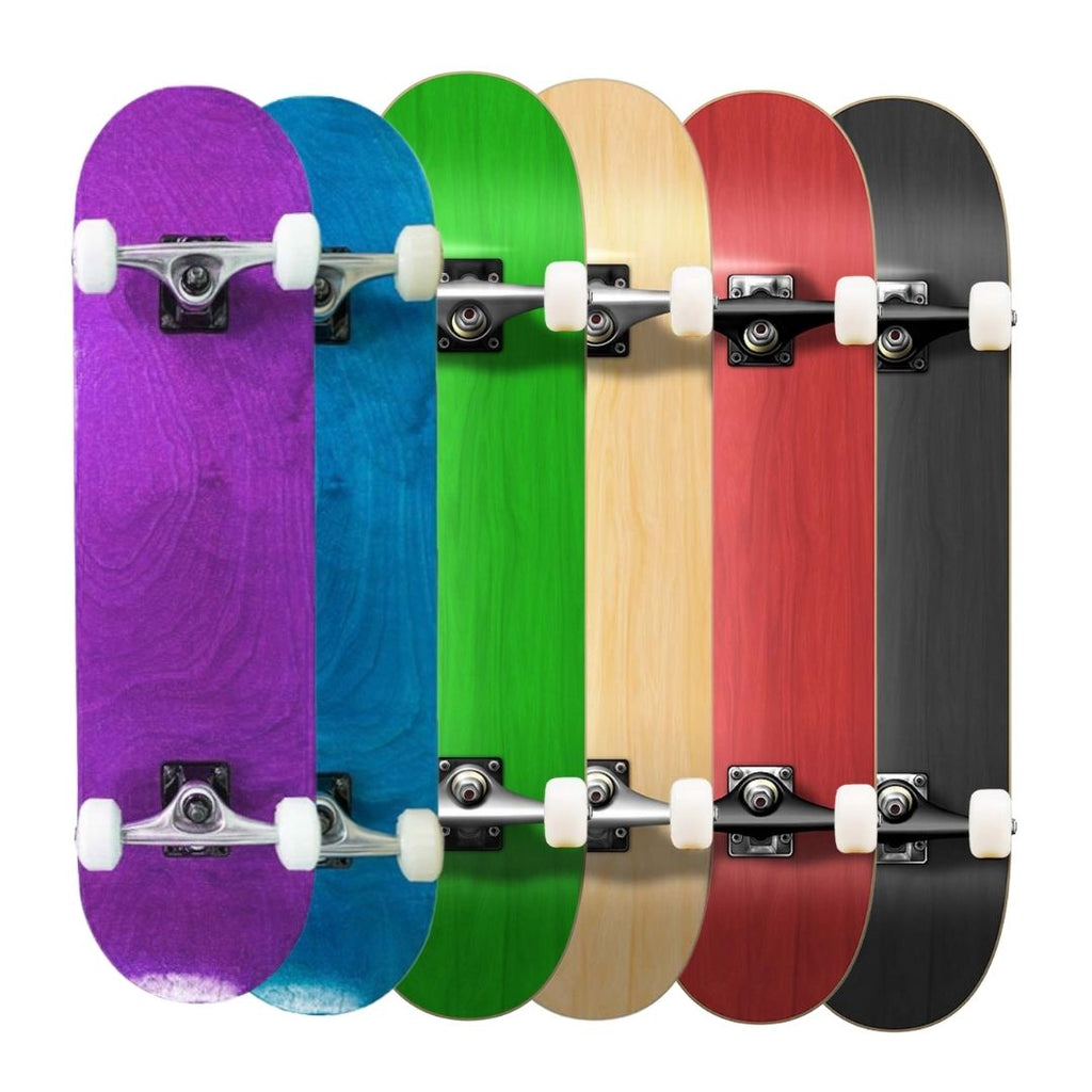 Pumpanickel Sports Shop Yocaher Singapore. Yocaher Skateboard 7.5" complete skateboard plain series | 6 colors - natural, black, red, green, blue, purple | 2 sizes - 7.5" or 8"