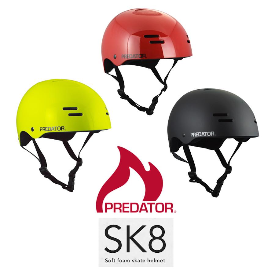 Pumpanickel Sports Shop Predator SK8 Soft Foam Skate Helmet Gloss Red
