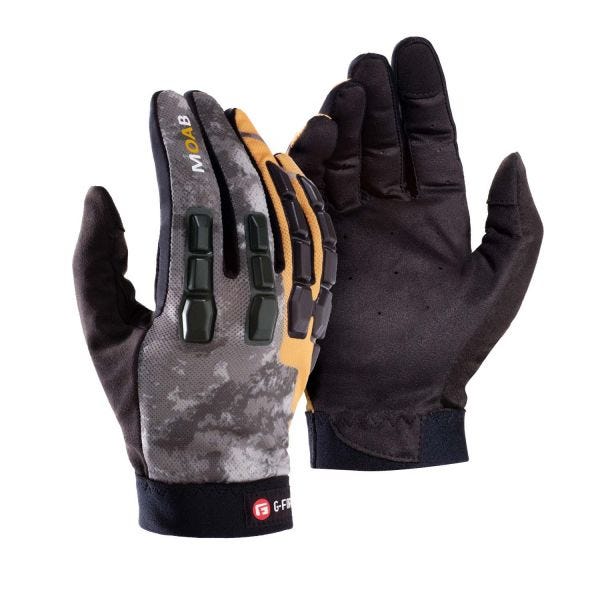 Pumpanickel Sports Shop G-Form Moab Mountain Bike Gloves for MTB, cycling - Gray/Sunburst
