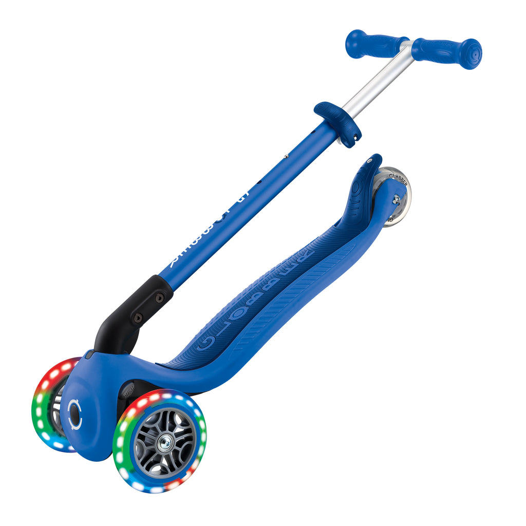 Shop Singapore Pumpanickel Sports Shop Buy Globber Primo Foldable Lights 3-Wheels Kids Scooter - Navy Blue