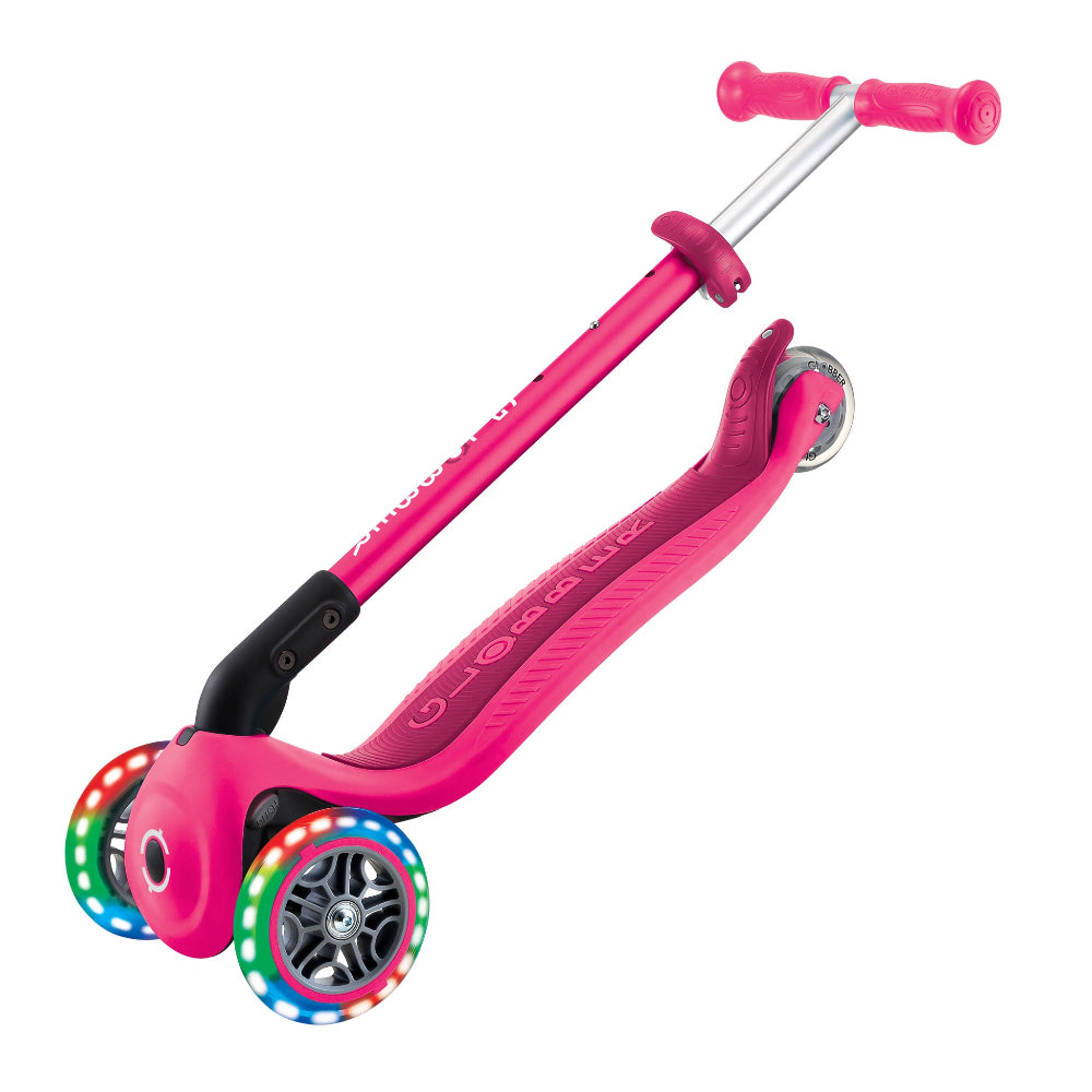 Shop Singapore Pumpanickel Sports Shop Buy Globber Primo Foldable Lights 3-Wheels Kids Scooter - Fuchsia