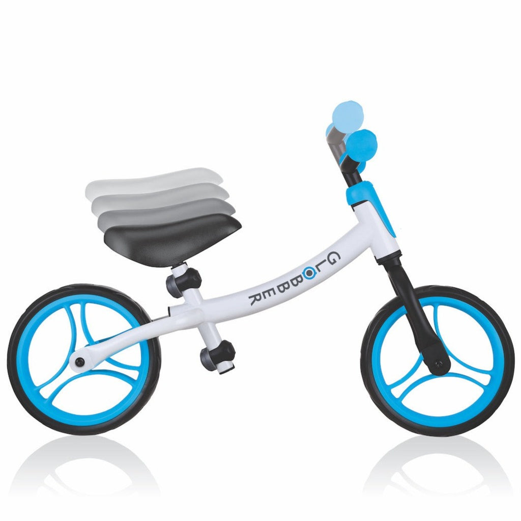 Shop Singapore Pumpanickel Sports Shop Buy Globber Go Bike V2 balance bike for toddlers - White-Sky Blue