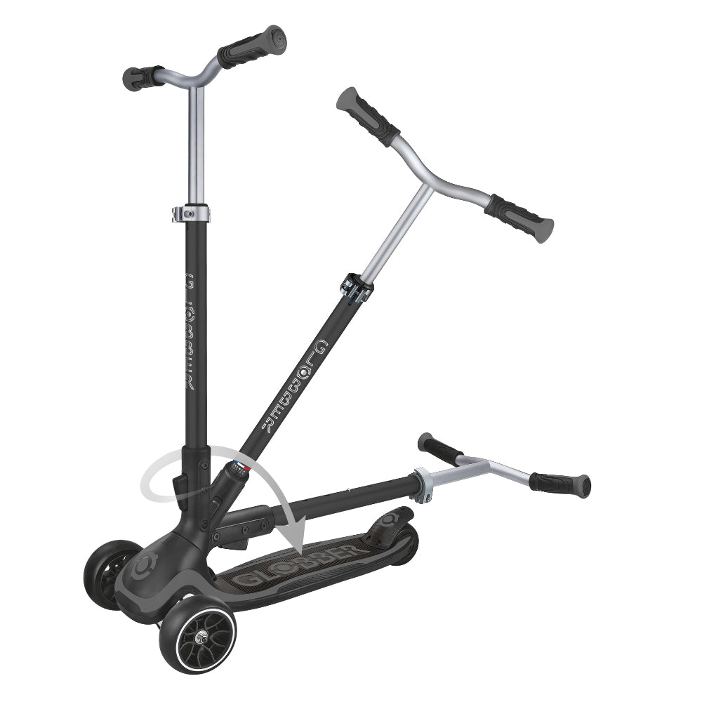 Shop Singapore Pumpanickel Sports Shop Buy Globber Ultimum Foldable 3-Wheels Kick Scooter - Black-Charcoal Grey