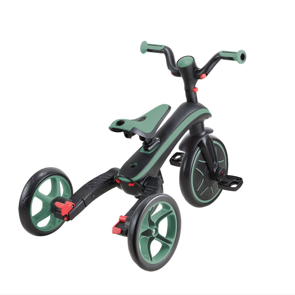 Shop Singapore Pumpanickel Sports Shop Buy Globber Explorer Trike Foldable 4-in-1 Baby Trike & Kids Balance Bike for 10 months to 5 years - Olive