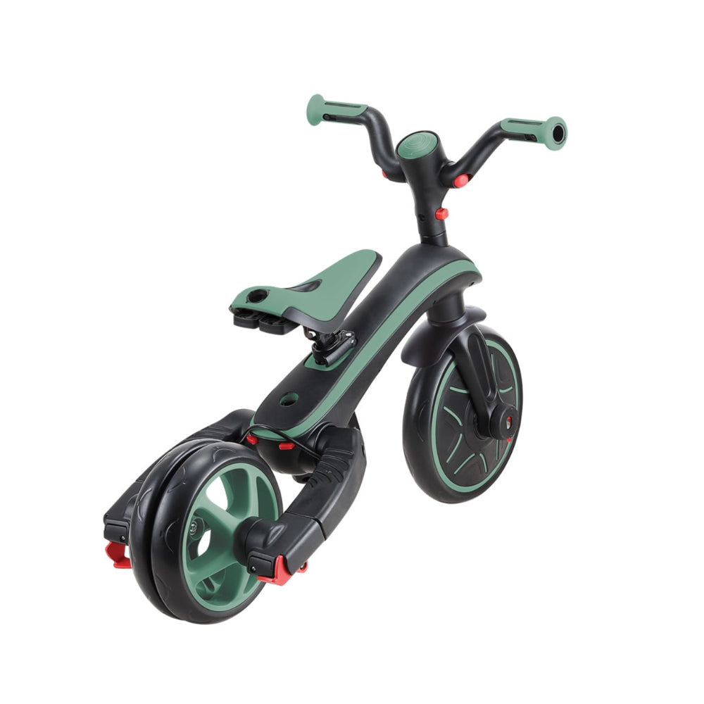 Shop Singapore Pumpanickel Sports Shop Buy Globber Explorer Trike Foldable 4-in-1 Baby Trike & Kids Balance Bike for 10 months to 5 years - Olive