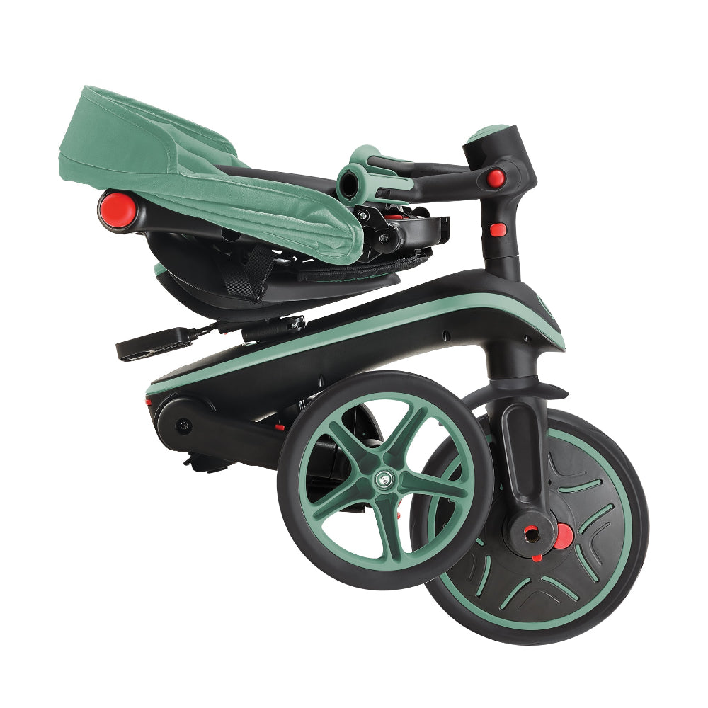 Shop Singapore Pumpanickel Sports Shop Buy Globber Explorer Trike Foldable 4-in-1 Baby Trike & Kids Balance Bike for 10 months to 5 years - Olive