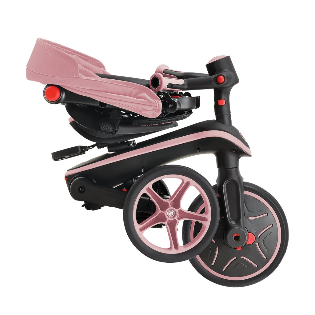 Shop Singapore Pumpanickel Sports Shop Buy Globber Explorer Trike Foldable 4-in-1 Baby Trike & Kids Balance Bike for 10 months to 5 years - Pastel Pink