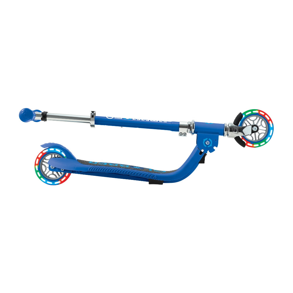 Shop Globber Singapore Pumpanickel Sports Shop Buy Globber Flow Foldable Junior Lights 2-Wheels Kick Scooter for age 3 and up - Navy Blue