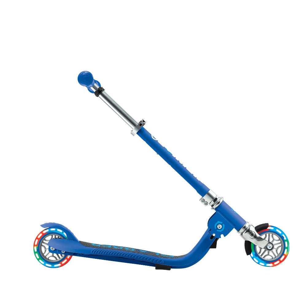 Shop Globber Singapore Pumpanickel Sports Shop Buy Globber Flow Foldable Junior Lights 2-Wheels Kick Scooter for age 3 and up - Navy Blue