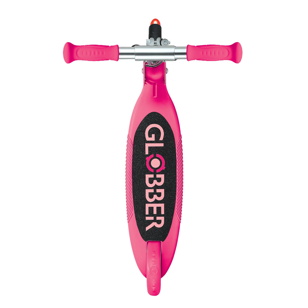 Shop Globber Singapore Pumpanickel Sports Shop Buy Globber Flow Foldable Junior Lights 2-Wheels Kick Scooter for age 3 and up - Fuchsia