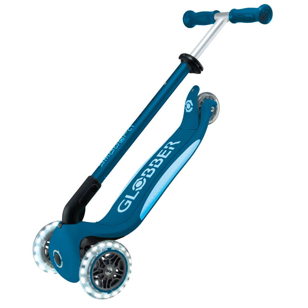 Shop Singapore Pumpanickel Sports Shop. Buy Globber Elite Foldable Lights 3-Wheels Kids Scooter - Petrol Blue