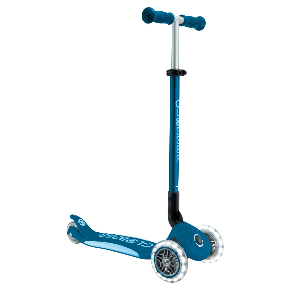 Shop Singapore Pumpanickel Sports Shop. Buy Globber Elite Foldable Lights 3-Wheels Kids Scooter - Petrol Blue