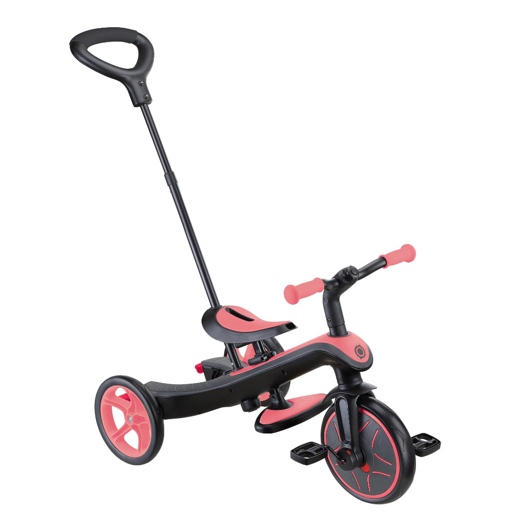 Shop Singapore Pumpanickel Sports Shop Buy Globber Explorer Trike 4-in-1 Baby Trike & Kids Balance Bike for 10 months to 5 years - Coral Pink
