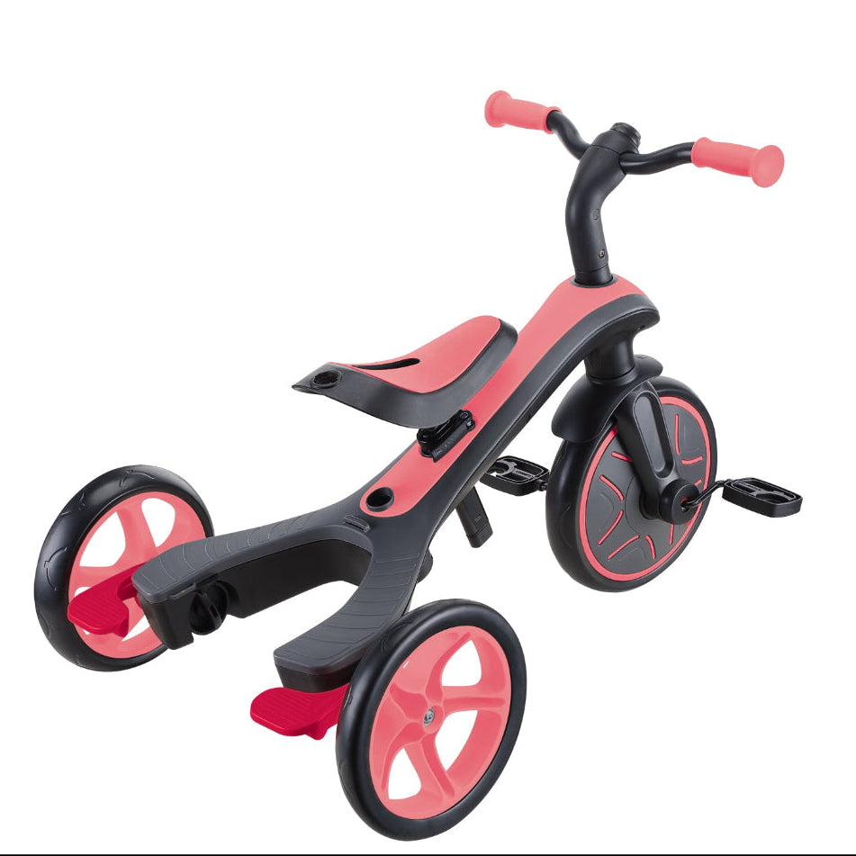 Shop Singapore Pumpanickel Sports Shop Buy Globber Explorer Trike 4-in-1 Baby Trike & Kids Balance Bike for 10 months to 5 years - Coral Pink