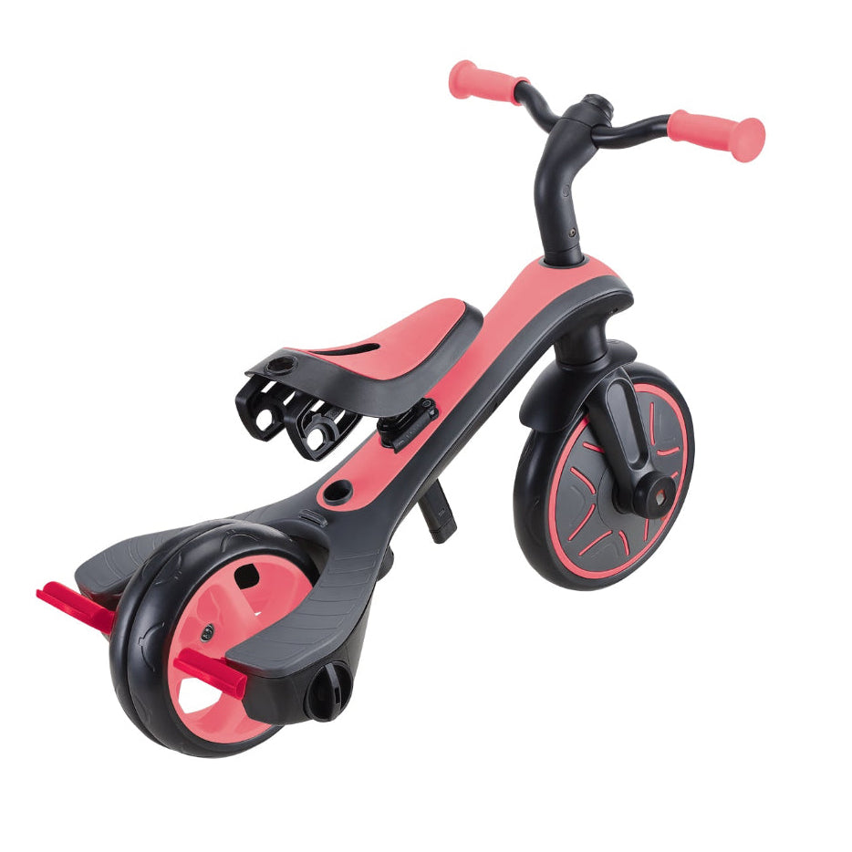 Shop Singapore Pumpanickel Sports Shop Buy Globber Explorer Trike 4-in-1 Baby Trike & Kids Balance Bike for 10 months to 5 years - Coral Pink