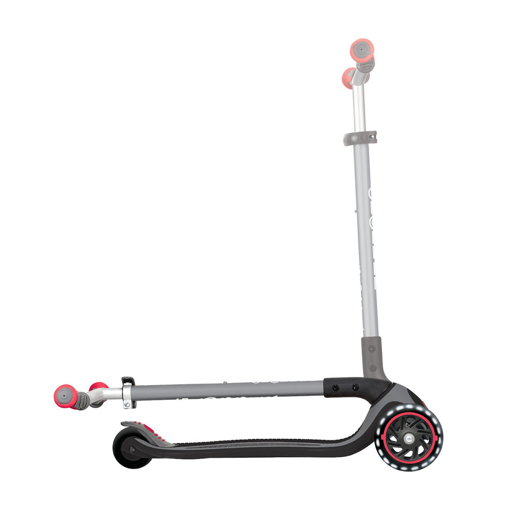 Shop Globber Singapore Pumpanickel Sports Shop Buy Globber Master Lights Foldable 3-Wheels Kids Scooter for age 4 to 14 years old - Black Red