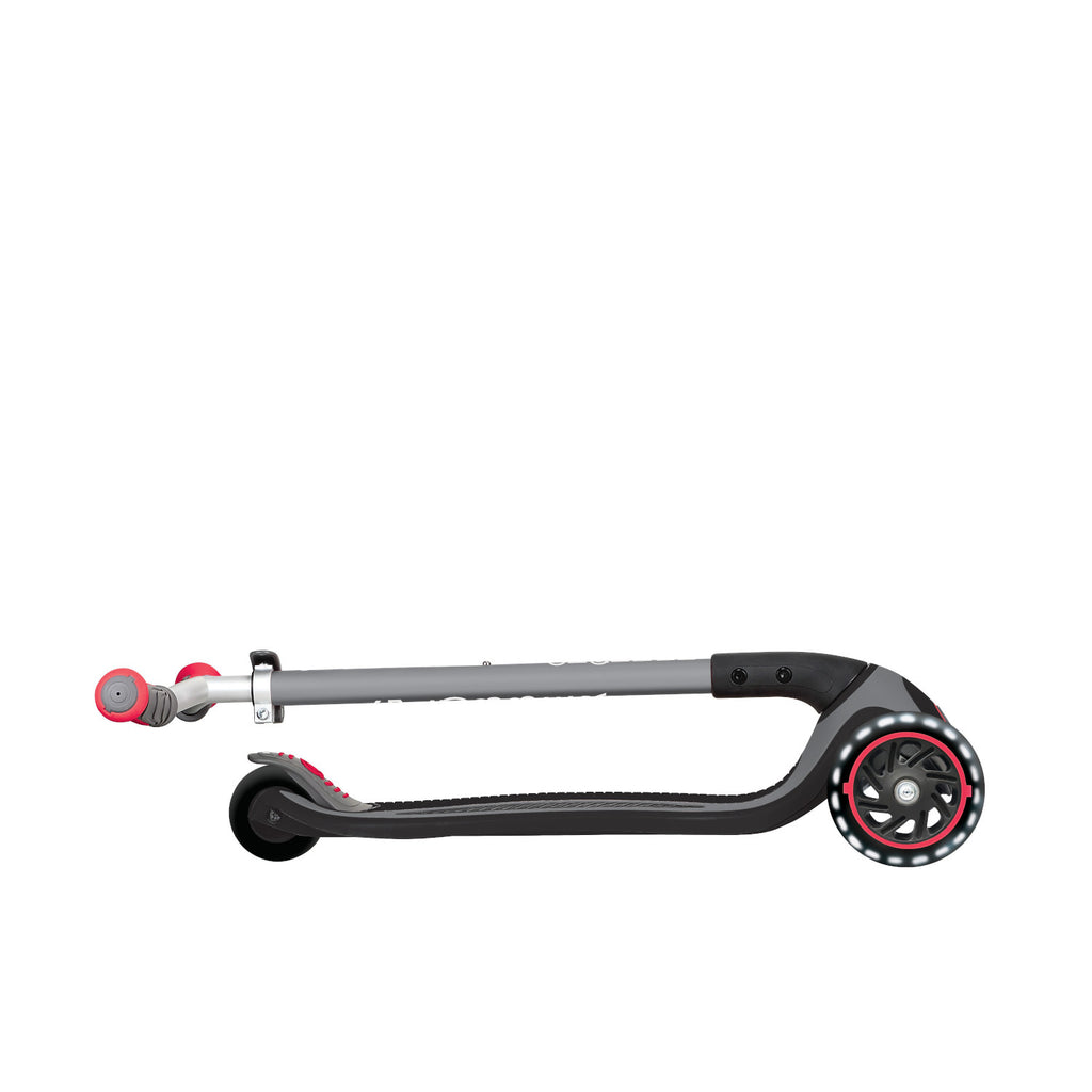 Shop Globber Singapore Pumpanickel Sports Shop Buy Globber Master Lights Foldable 3-Wheels Kids Scooter for age 4 to 14 years old - Black Red