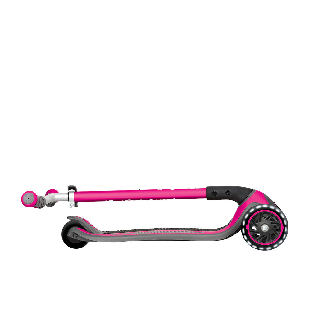 Shop Globber Singapore Pumpanickel Sports Shop Buy Globber Master Lights Foldable 3-Wheels Kids Scooter for age 4 to 14 years old- Deep Pink