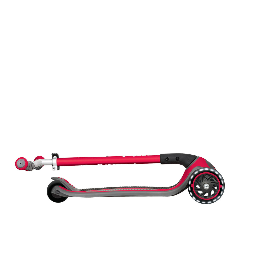 Shop Globber Singapore Pumpanickel Sports Shop Buy Globber Master Lights Foldable 3-Wheels Kids Scooter for age 4 to 14 years old - Red