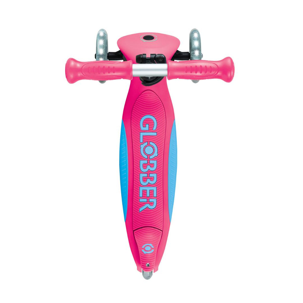 Shop Singapore Pumpanickel Sports Buy Globber Primo Foldable Plus Lights 3-Wheels Kids Scooter for age 3 to 9 years - Fuchsia-SkyBlue