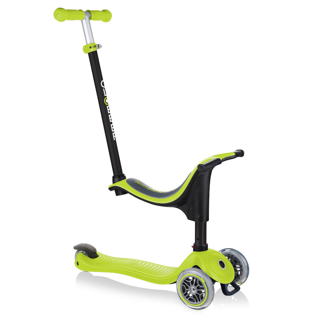 Shop Singapore Pumpanickel Sports Shop Buy Globber Go UP Sporty toddler scooter with seat for 15 months to 6+ years - Lime Green