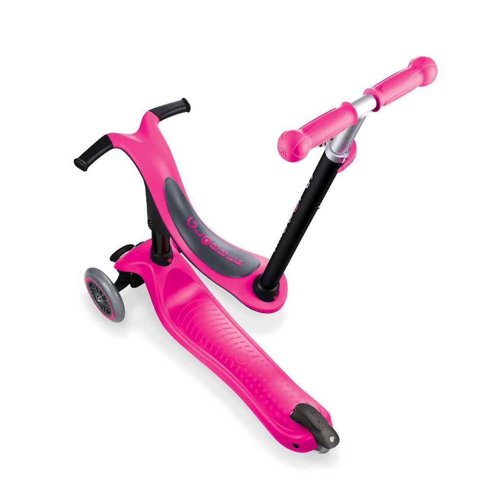 Shop Singapore Pumpanickel Sports Shop Buy Globber Go UP Sporty toddler scooter with seat for 15 months to 6+ years - Deep Pink