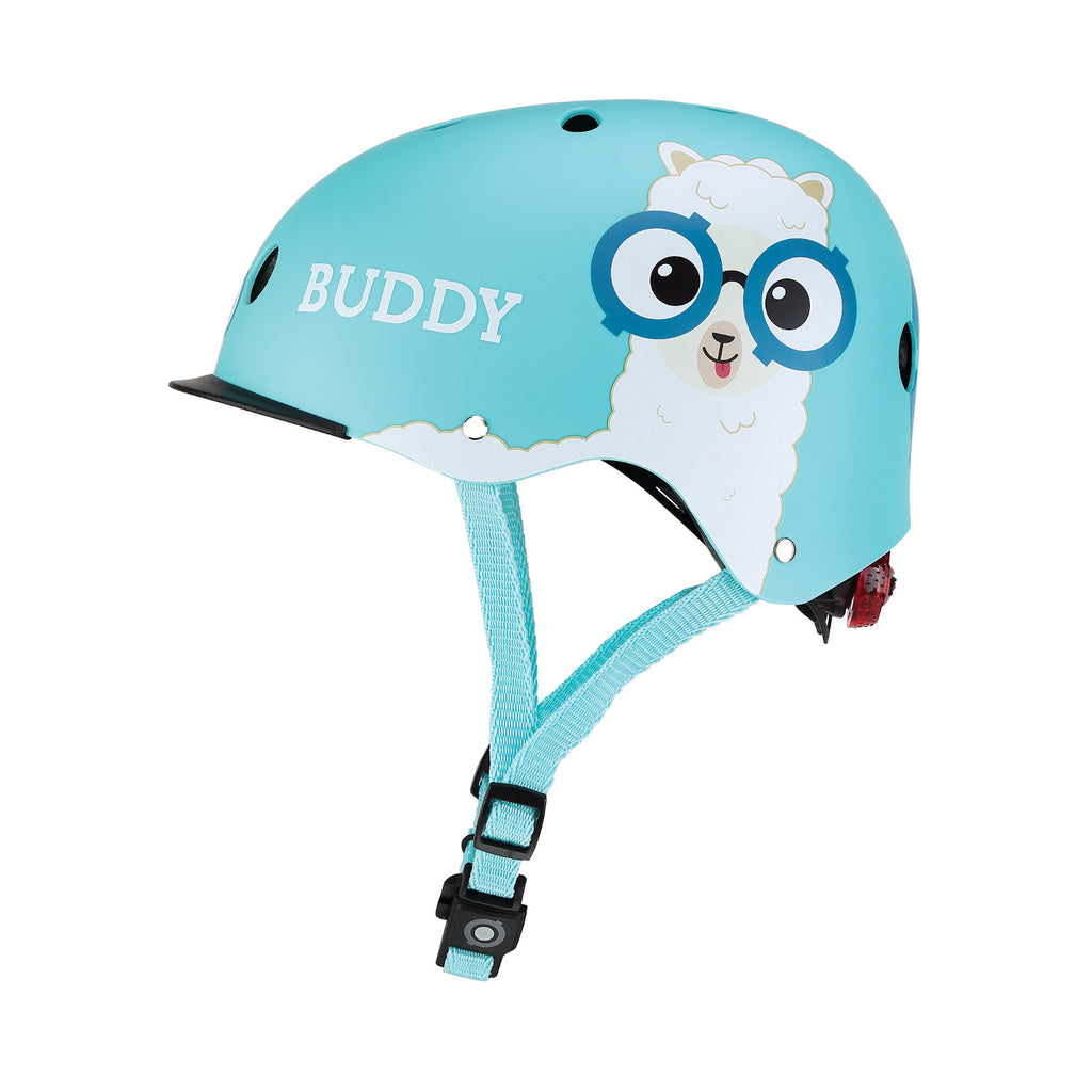 Shop Singapore Pumpanickel Sports Shop Buy Globber Scooter Helmet for Kids with LED Lights - Sky Blue Buddy