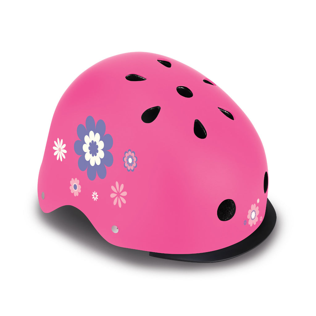 Shop Singapore Pumpanickel Sports Shop Buy Globber Scooter Helmet for Kids with LED Lights - Deep Pink Flowers
