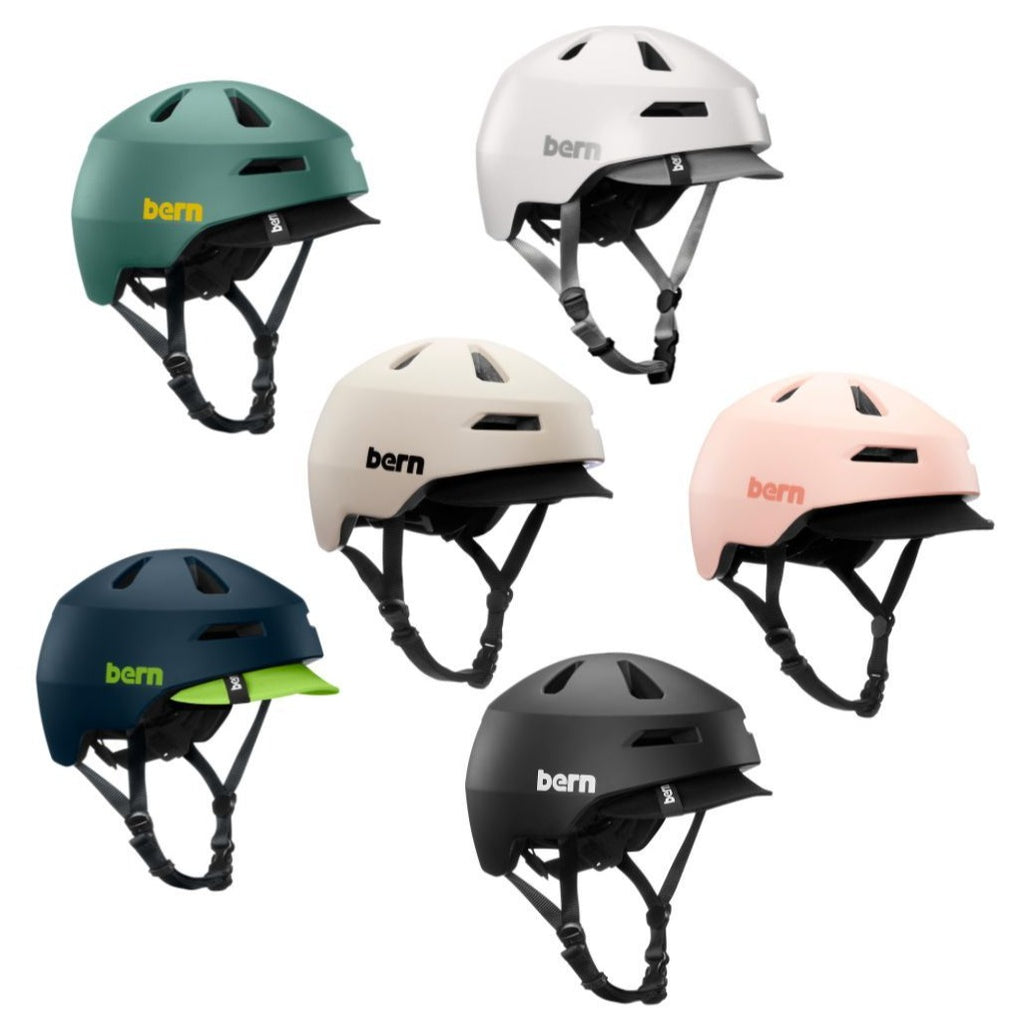 Pumpanickel Sports Shop. Buy Bern Helmet Singapore. Bern Brentwood 2.0 Multisport Helmet with Visor | Choose from 6 colours - Matte Black, Matte Blush, Matte Sand, Matte Slate Green, Matte Muted Teal & Satin White