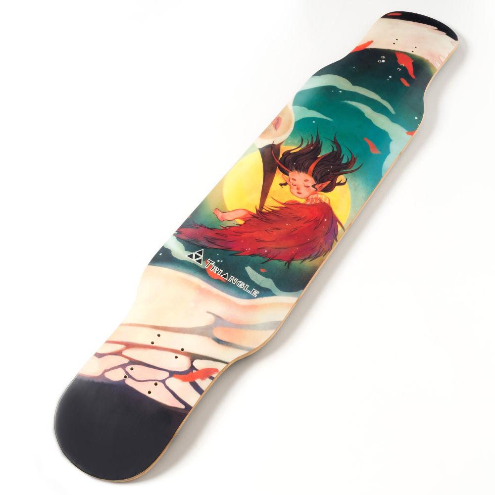 Shop longboard Singapore on Pumpanickel | Rebirth Triangle Longboard Deck Star Dragon