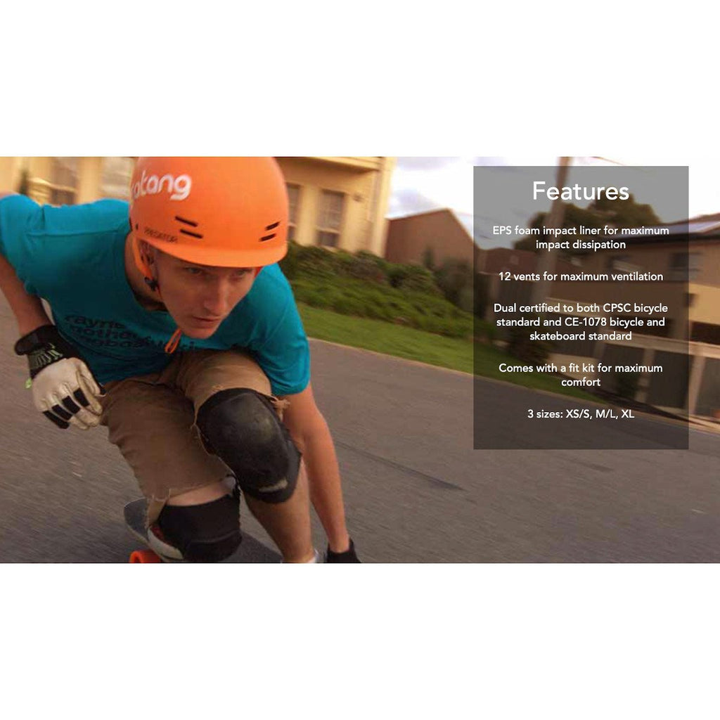 Pumpanickel Sport Shop Predator FR7 Helmet Certified Free-ride Skate Helmet Matte Orange