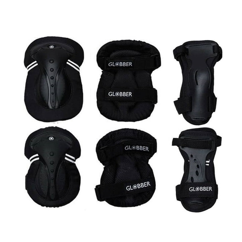 Shop Singapore Pumpanickel Sports Shop Buy Globber Adult 3-in-1 Protective Gear - pair of wrist guards, elbow pads & knee pads in one pack. Black