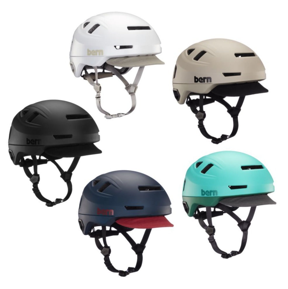 Pumpanickel Sports Shop. Buy Bern Helmet Singapore. Bern Hudson MIPS Certified Sports Helmet with integrated light | Choose from 5 colours - Matte Black, Matte Mint, Matte Navy, Matte Sand & Satin White