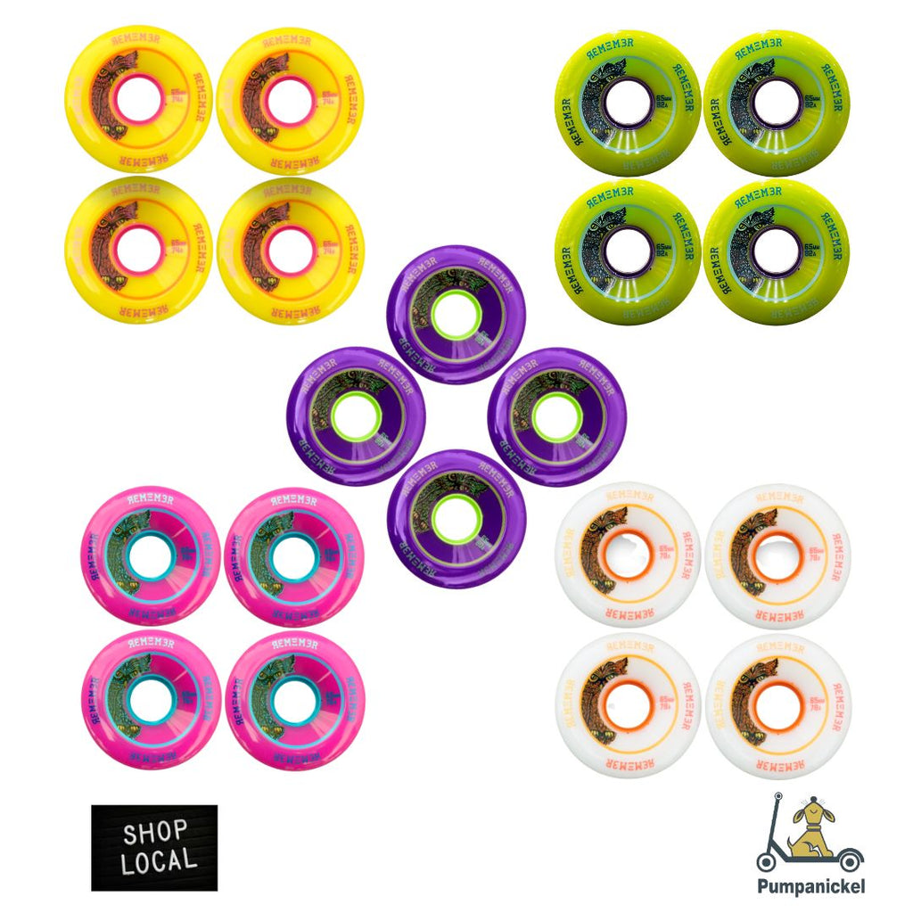Remember Collective Lil Hoot Longboard Wheels 65mm | For freeride. cruising, freestyle or dancing longboard set up