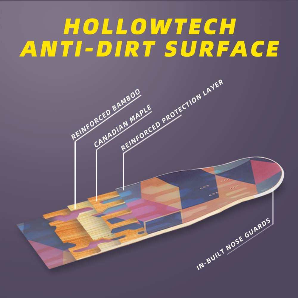 Shop longboard Singapore on Pumpanickel | Locus Longboard Deck - Moon Shadow series Hollowtech Anti-Dirt Surface