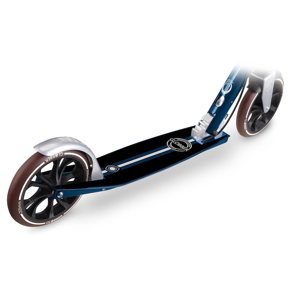 Shop Singapore Pumpanickel Sports Shop Buy Globber NL205 Deluxe Foldable Big Wheels Kick Scooter with Hand Brake for Kids age 8+ to adults - Vintage Blue