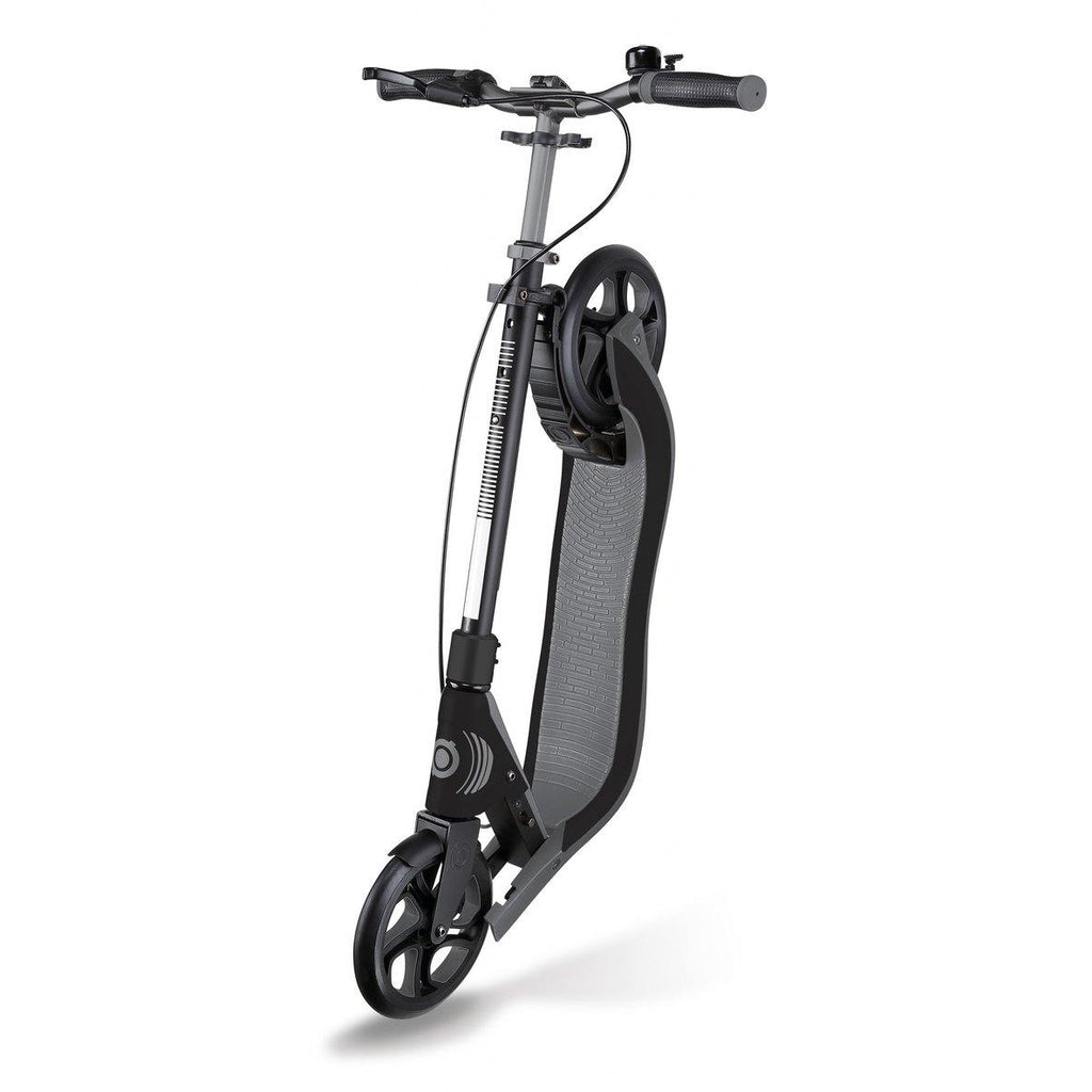 Shop Singapore Pumpanickel Sports Shop Buy Globber One NL205 Deluxe Foldable 2-Wheels Adult Kick Scooter with Hand Brake and Bell- Titanium/Charcoal Grey