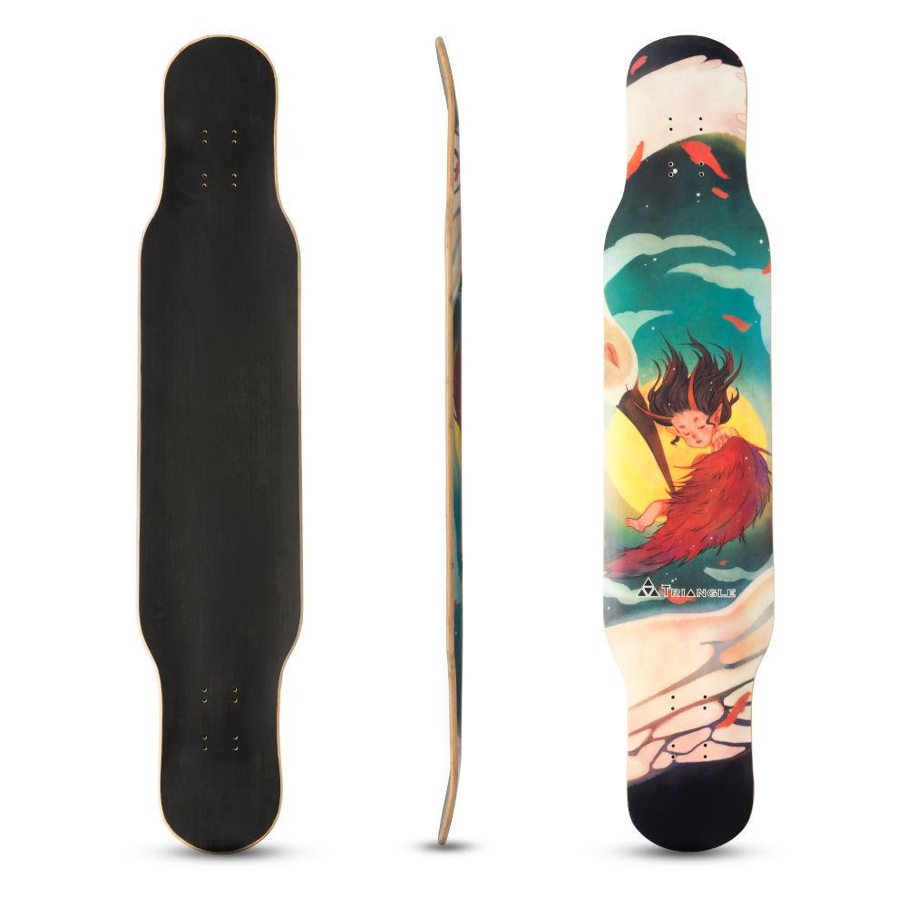 Shop longboard Singapore on Pumpanickel | Rebirth Triangle Longboard Deck Star Dragon