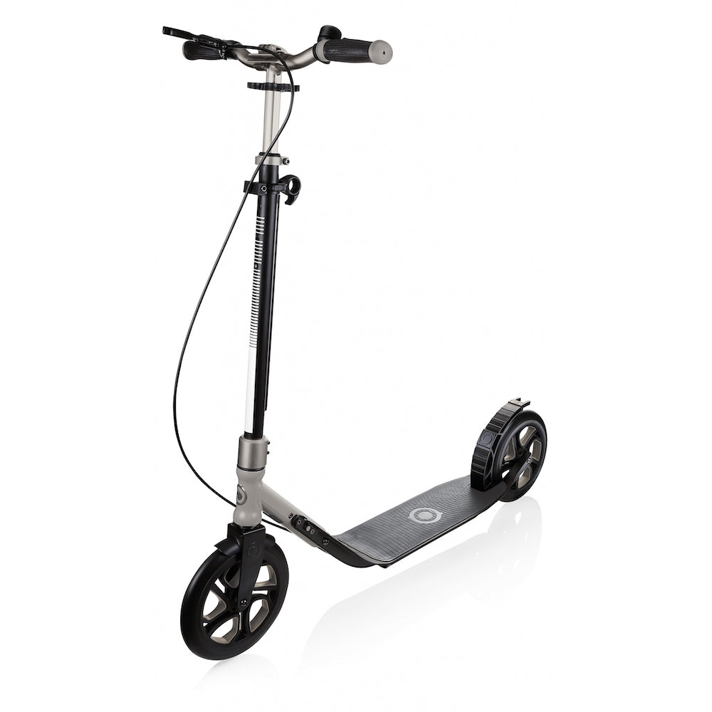 Shop Singapore Pumpanickel Sports Shop Buy Globber One NL230 Ultimate Foldable Big Wheels Adult Kick Scooter with Hand Brake and Bell- Titanium/Lead Grey