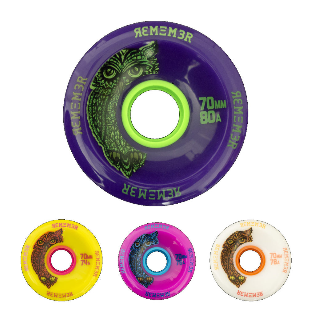 Remember Collective Hoot Longboard Wheels 70mm | For cruising, freestyle and dancing longboard set up