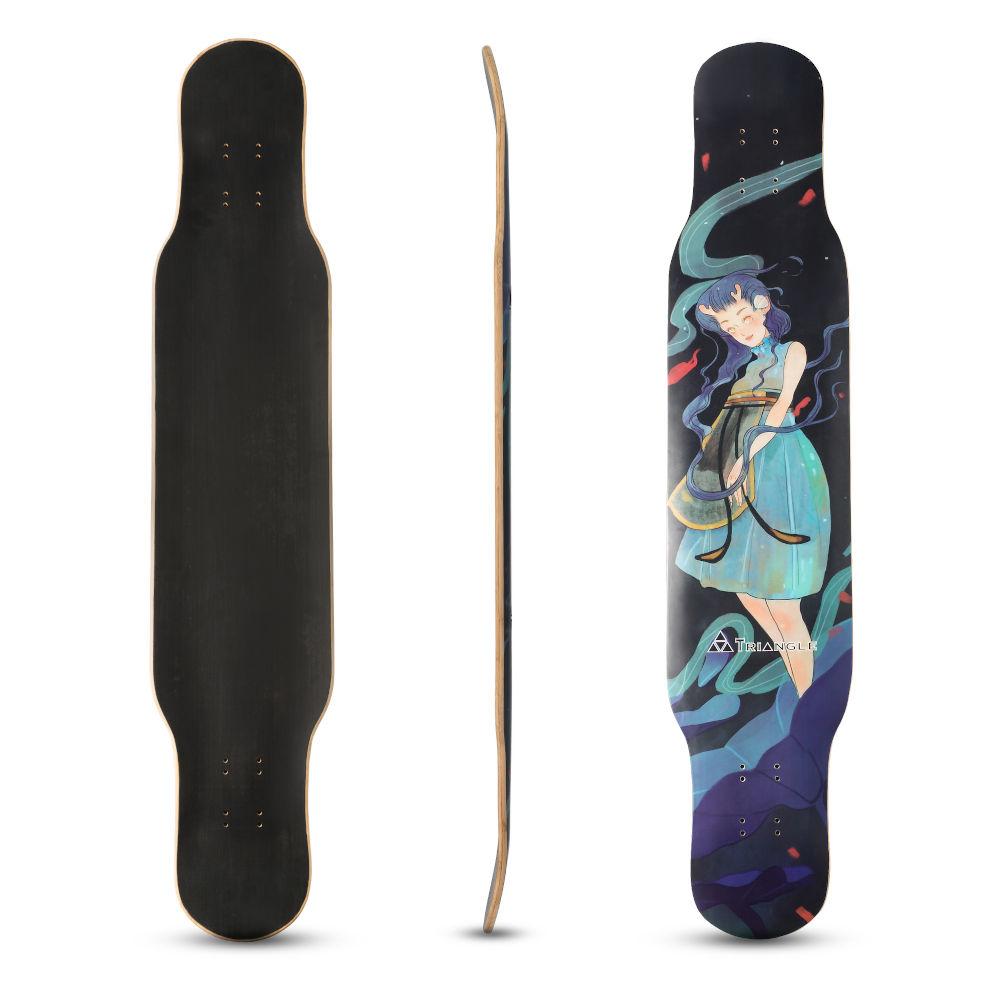 Shop longboard Singapore on Pumpanickel | Rebirth Triangle Longboard Deck Winter Dragon