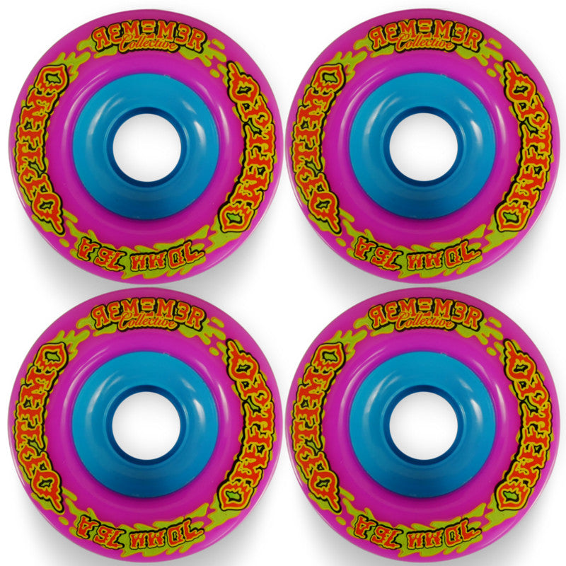 Remember Collective Optimo Longboard Wheels 70mm 76a Pink | For cruising, freestyle and dancing longboard set up