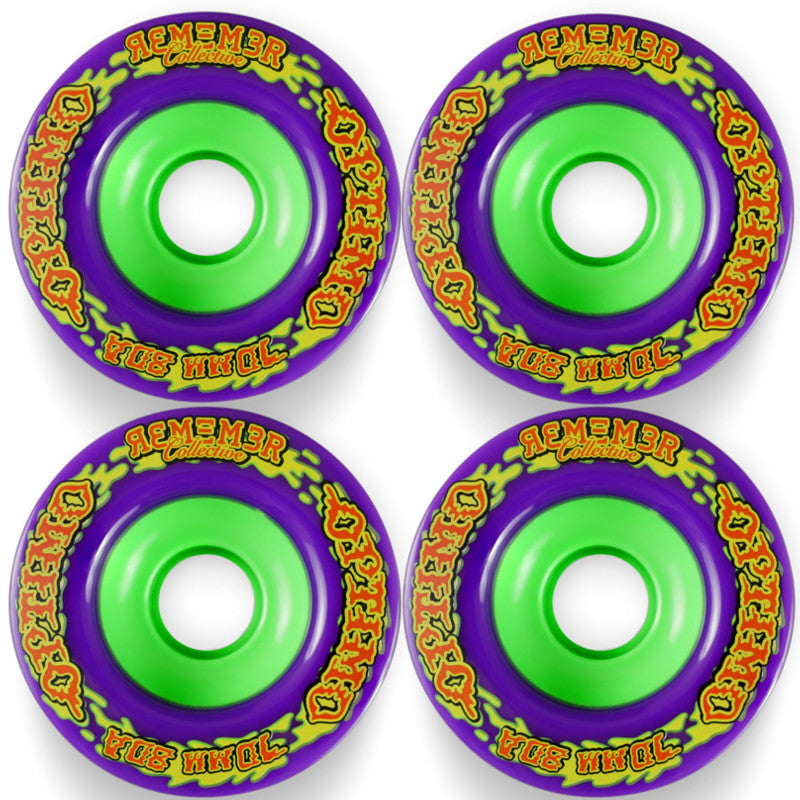 Remember Collective Optimo Longboard Wheels 70mm 80a Purple | For cruising, freestyle and dancing longboard set up