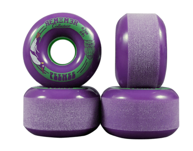 Remember Collective Pee Wee Wheels 62mm 80a Purple | For cruising, freeride & freestyle longboard set up