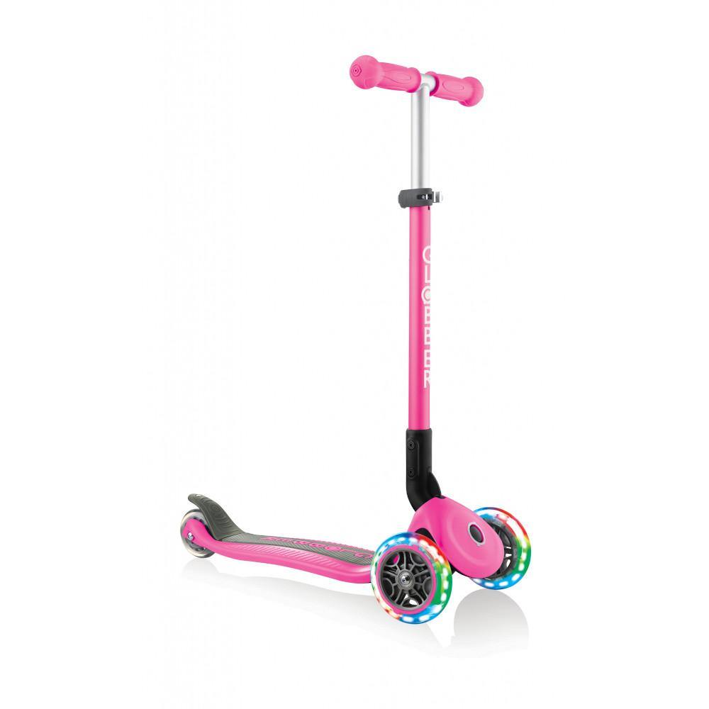 Shop Singapore Pumpanickel Sports Shop Buy Globber Primo Foldable Lights 3-Wheels Kids Scooter - Deep Pink